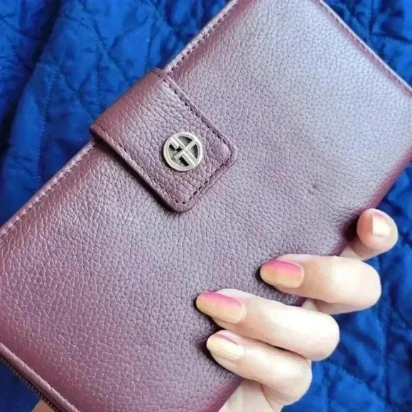 Giani Bernini Softy pebbled Leather Organizational all in one Wallet burgundy - Picture 7 of 10